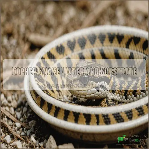 Gopher Snake Water and Substrate