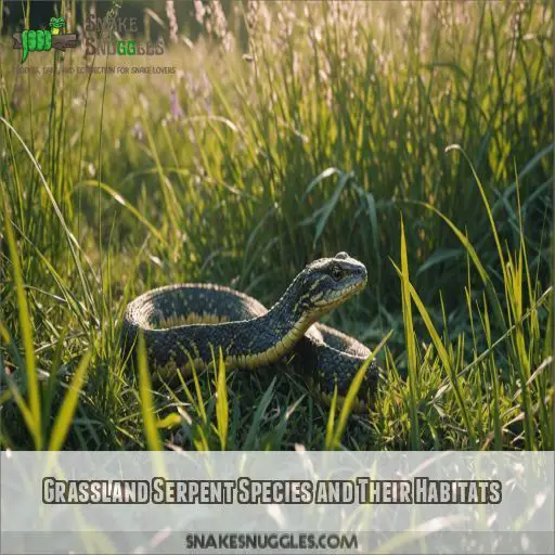 Grassland Serpent Species and Their Habitats