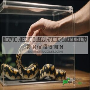 how to pick up a ball python for the first time