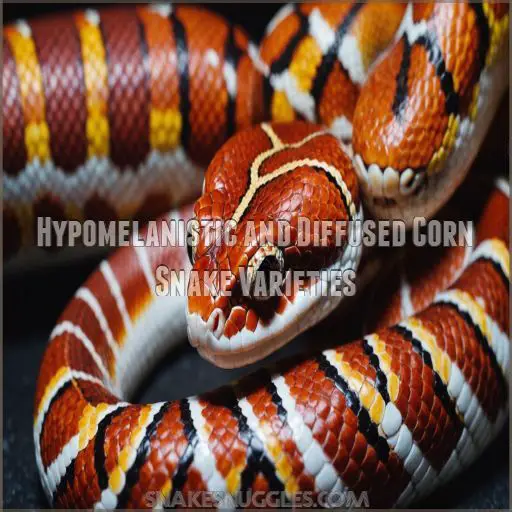 Hypomelanistic and Diffused Corn Snake Varieties