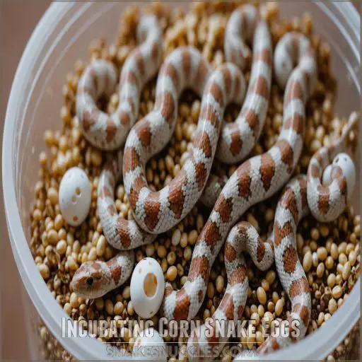 Incubating Corn Snake Eggs