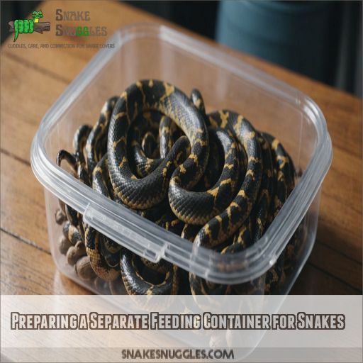 Preparing a Separate Feeding Container for Snakes