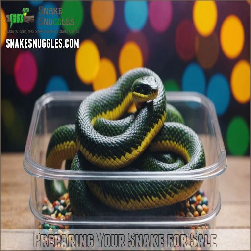 Preparing Your Snake for Sale