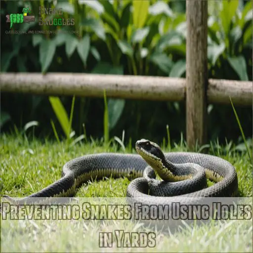 Preventing Snakes From Using Holes in Yards