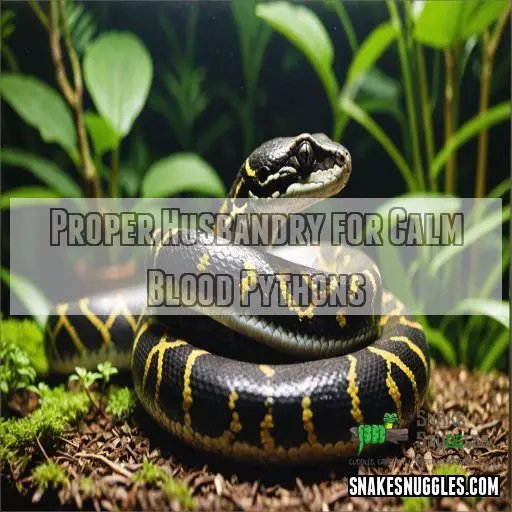 Proper Husbandry for Calm Blood Pythons