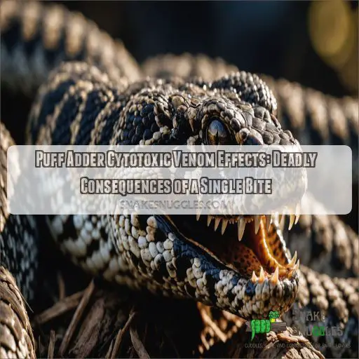 Puff adder cytotoxic venom effects