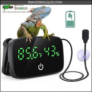 Reptile Thermometer Hygrometer, LED Digital