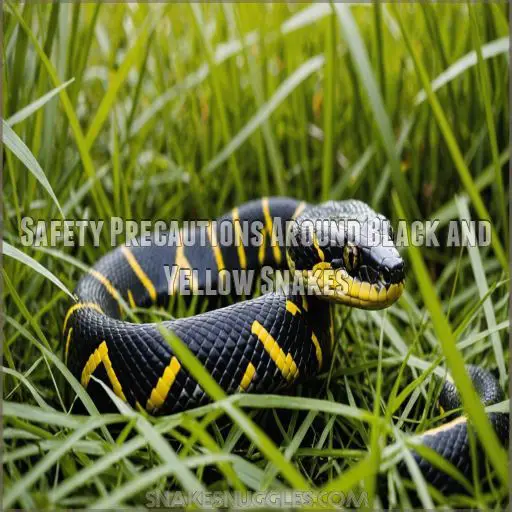 Safety Precautions Around Black and Yellow Snakes