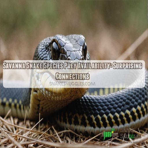 Savanna snake species prey availability