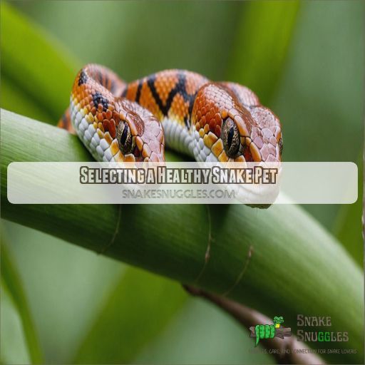 Selecting a Healthy Snake Pet