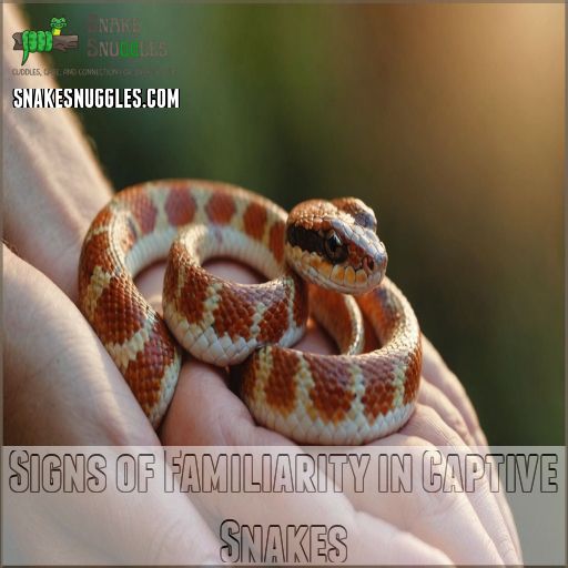 Signs of Familiarity in Captive Snakes