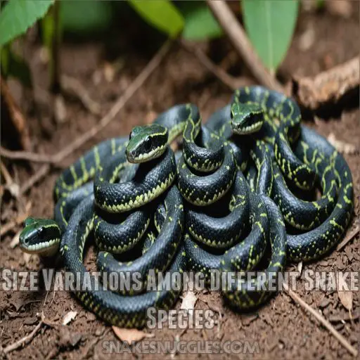 Size Variations Among Different Snake Species