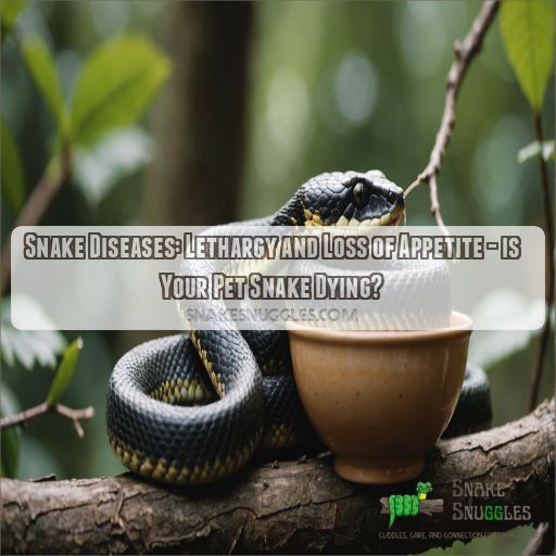 Snake diseases: lethargy and loss of appetite