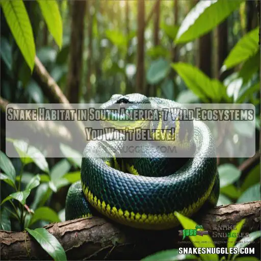 Snake habitat in South America