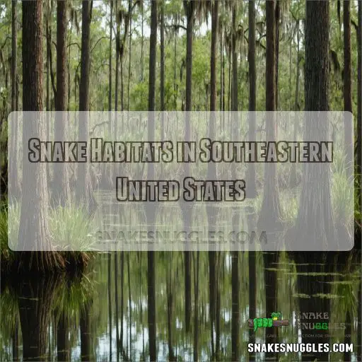 Snake Habitats in Southeastern United States