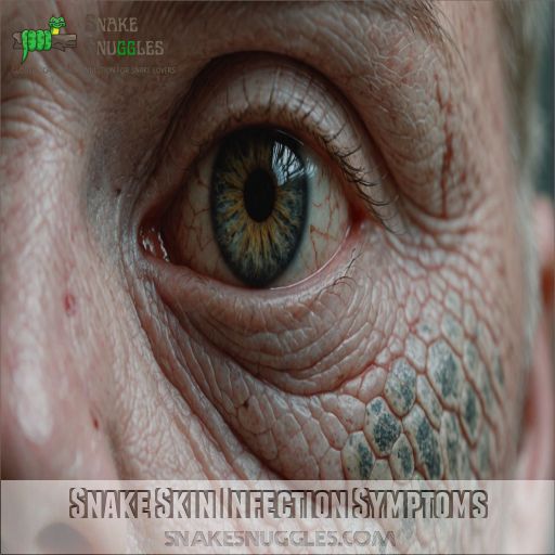 Snake skin infection symptoms