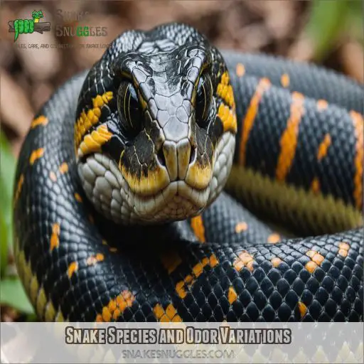 Snake Species and Odor Variations