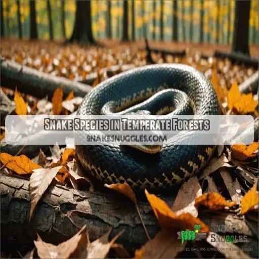 Snake Species in Temperate Forests