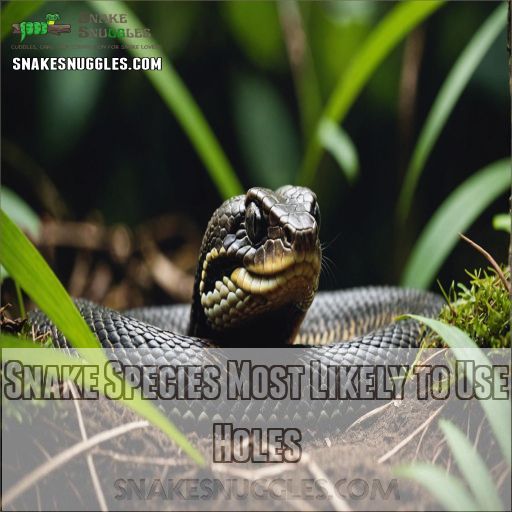 Snake Species Most Likely to Use Holes