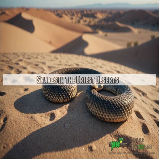 Snakes in the Driest Deserts