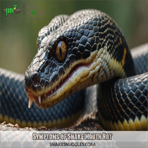 Symptoms of Snake Mouth Rot