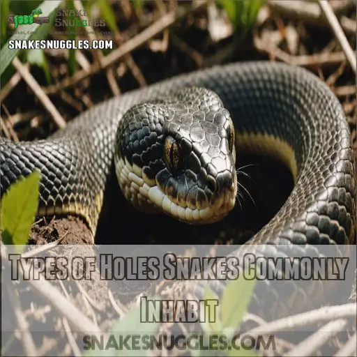 Types of Holes Snakes Commonly Inhabit