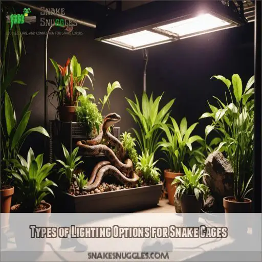 Types of Lighting Options for Snake Cages