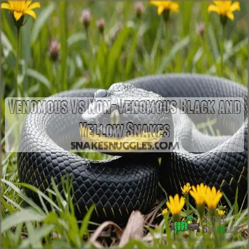 Venomous Vs Non-Venomous Black and Yellow Snakes