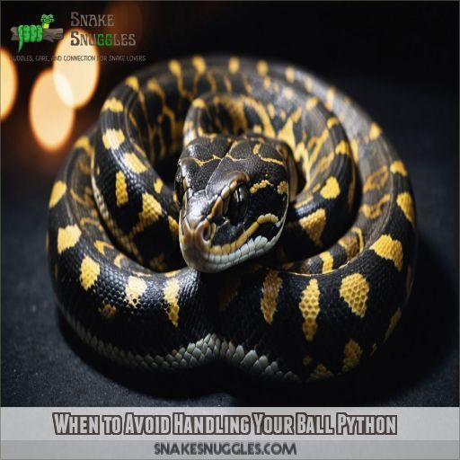 When to Avoid Handling Your Ball Python