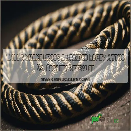 will a snake cross a braided rope