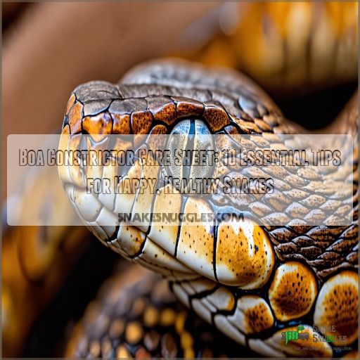 boa constrictor care sheet