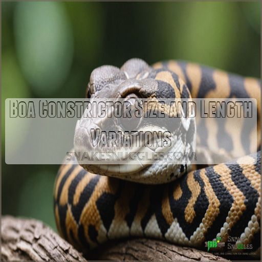 Boa Constrictor Size and Length Variations