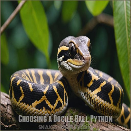 Choosing a Docile Ball Python