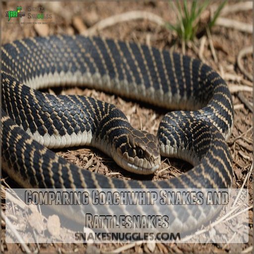 Comparing Coachwhip Snakes and Rattlesnakes