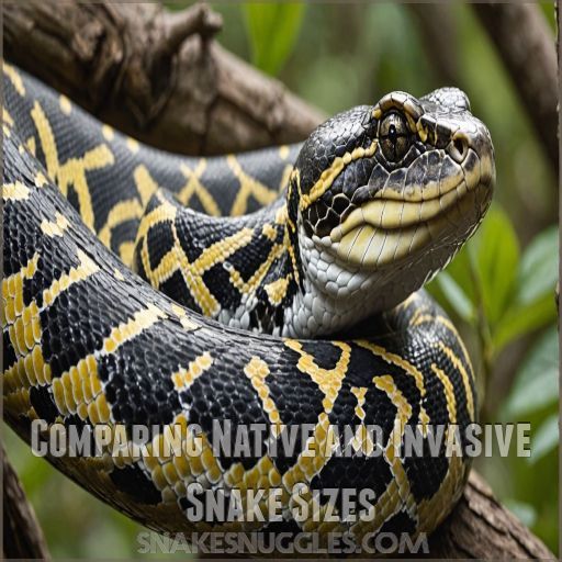 Comparing Native and Invasive Snake Sizes