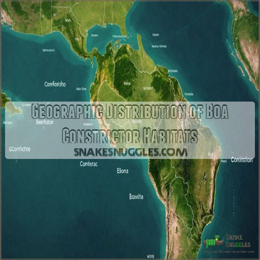 Geographic Distribution of Boa Constrictor Habitats