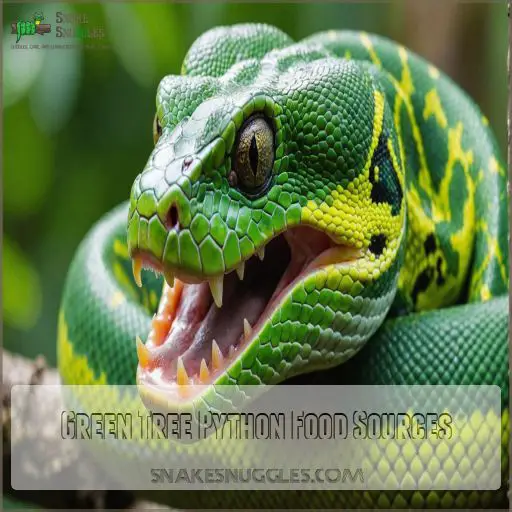 Green Tree Python Food Sources