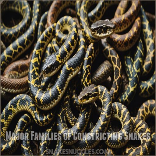 Major Families of Constricting Snakes