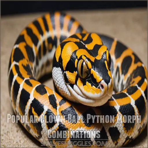 Popular Clown Ball Python Morph Combinations