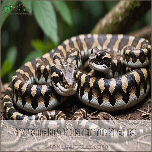 Types of Boa Constrictor Species