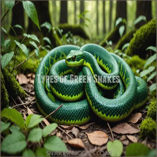 Types of Green Snakes