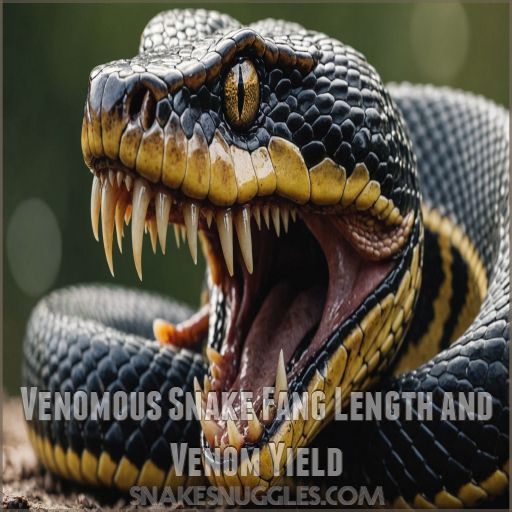 Venomous Snake Fang Length and Venom Yield