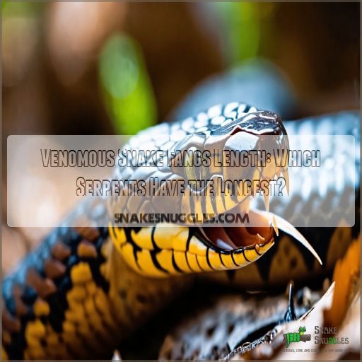 venomous snake fangs length