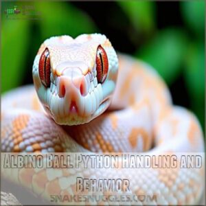 Albino Ball Python Handling and Behavior