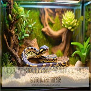 Ball Python Habitat Temperature and Lighting