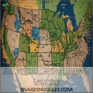 Ball Python Morph Pricing by Location