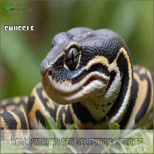 Ball Python Prey Selection: Species