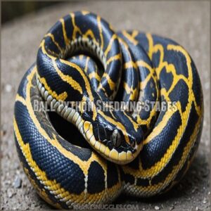 Ball Python Shedding Stages