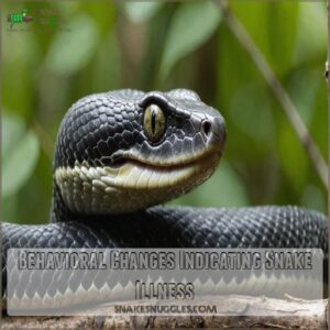 Behavioral Changes Indicating Snake Illness