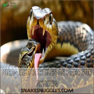 Birds and Reptiles as Prey for Snakes